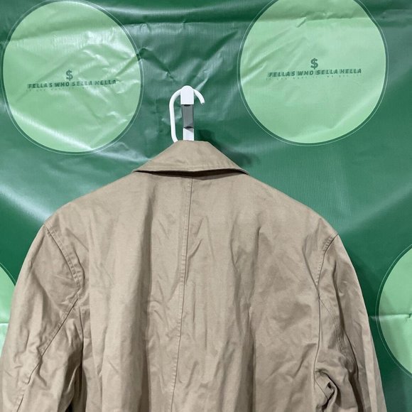 DKNY Women's mid-thigh/knee length button front TRENCH COAT in TAUPE sz MED-GUC - Picture 8 of 10